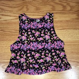 Floral peplum crop top
